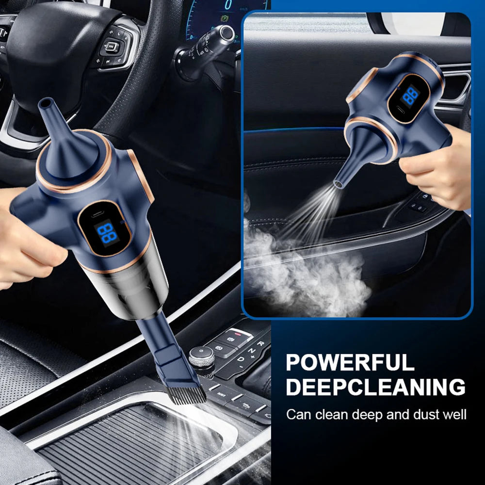 Wireless Car Vacuum Cleaner 9998700PA High Power Mini Cleaning Machine Strong Suction USB Handheld Portable Wireless Cleaner