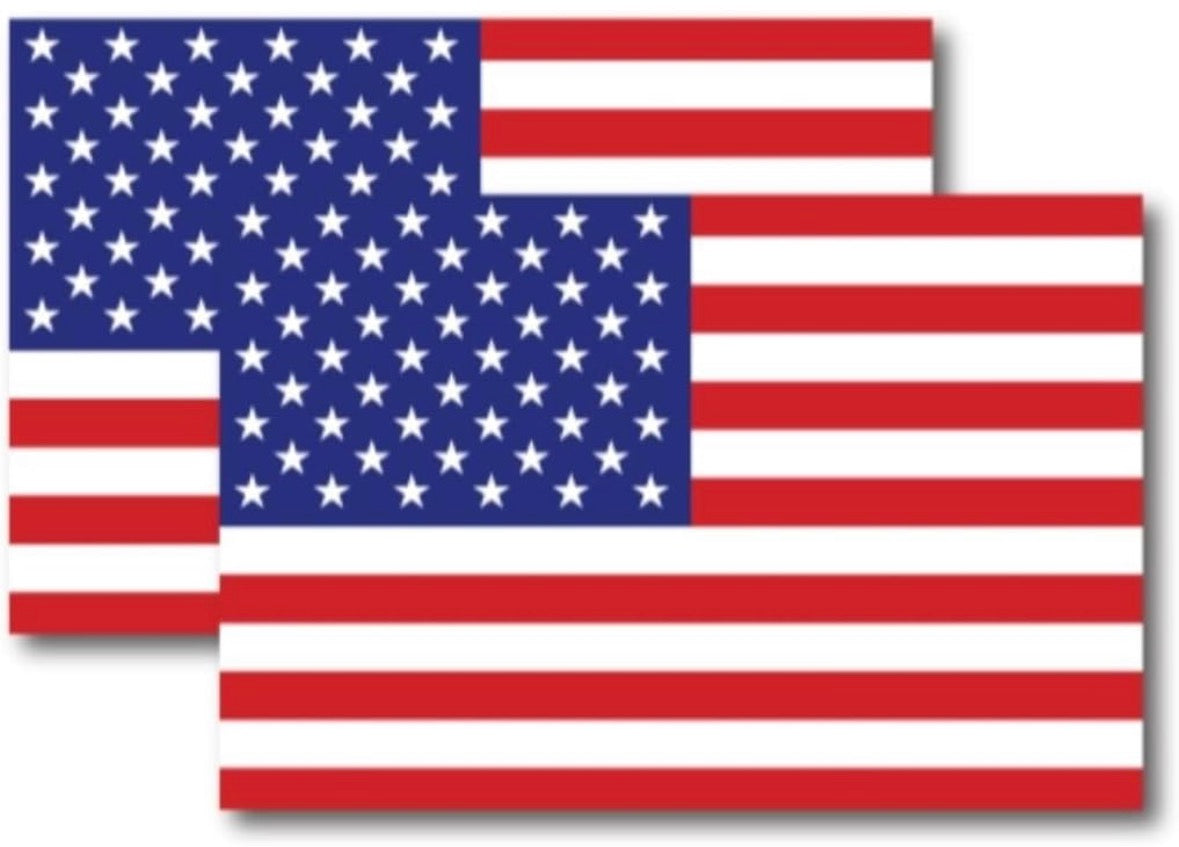 American Flag Automotive Magnet Decal - 4x6 Inches, Red, White, and Blue - Heavy-Duty Magnetic Vinyl for Car, Truck, SUV - Display Patriotism with Multipack Magnets