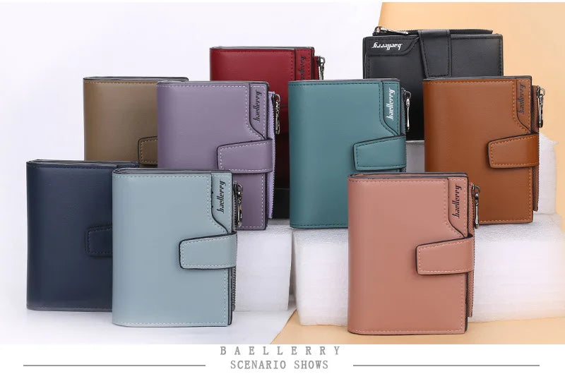 Personalized Photo Name Wallet for Men And Women PU Leather Short Tri-fold Zipper Coin Pocket Retro High Capacity Purse Gift