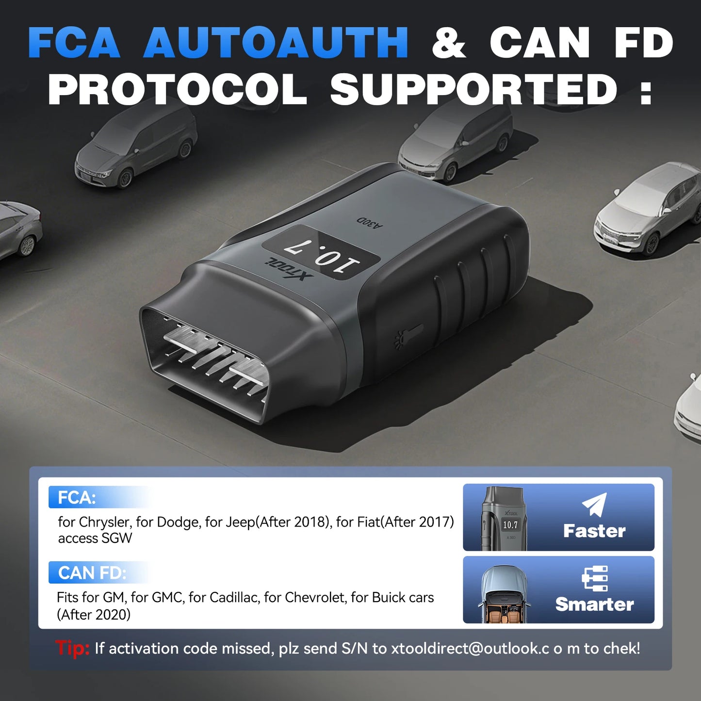 XTOOL Anyscan A30D Wireless automotive Scanner Lifetime Free Update Bidirectional Car OBD2 Code Reader with 19 Resets FCA CAN FD