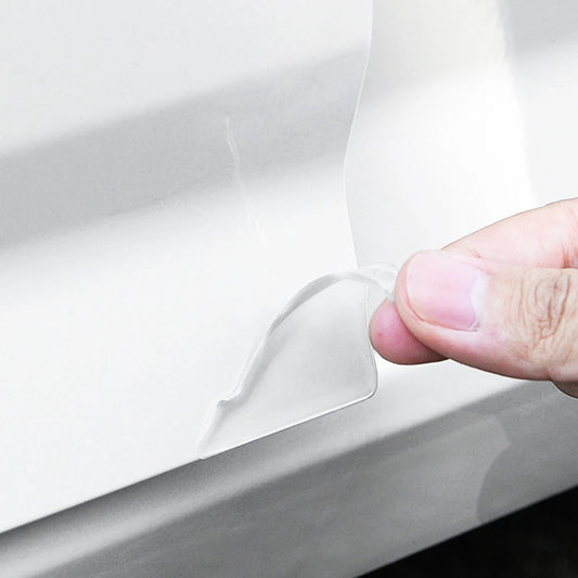 2pcs Car Door Corner Anti-Collision Protector Cover Carbon Fiber Door Corner Silicone Anti-Scratch Anti-bump Protection Stickers