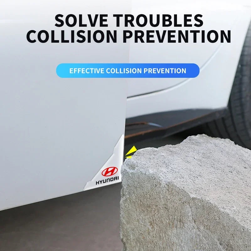 2PCS Transparent Car Door Corner Anti-collision Covers Stickers For Hyundai Tucson Solaris I30 Creta Ix35 I40 IX20 Veloster