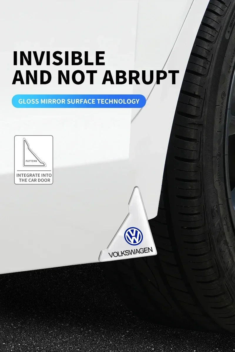 2PCS Transparent Car Door Corner Protector Covers Edge Guard Anti-Collision Scratch For Volkswagen Golf Polo TDI R32 MK4 GTI