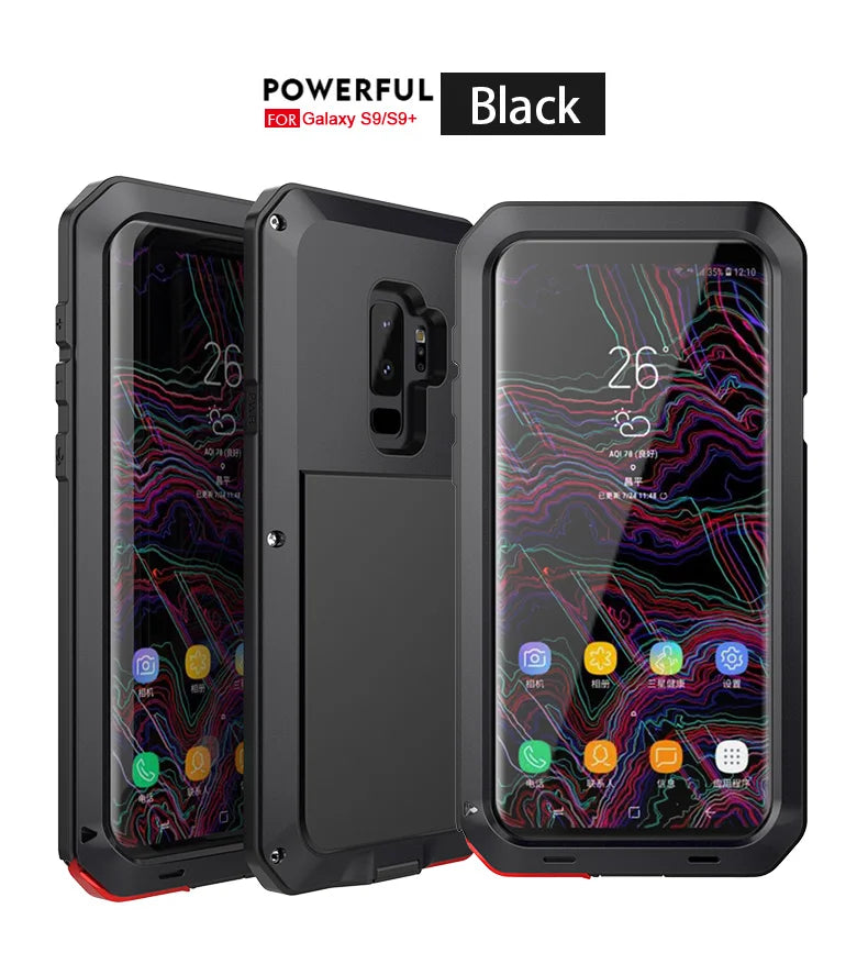 For Samsung Galaxy S24 S23 S22 S21 Ultra S10 S20 Plus Note 20 10 Luxury Armor Metal Heavy Duty Protection Case Shockproof Cover