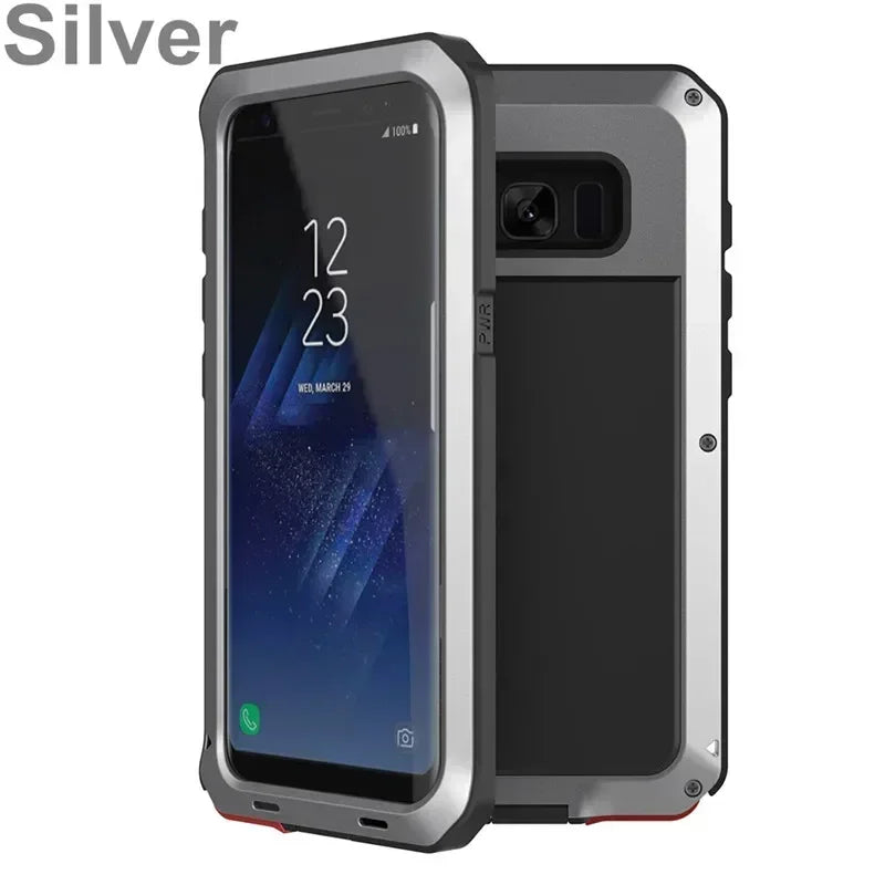 For Samsung Galaxy S24 S23 S22 S21 Ultra S10 S20 Plus Note 20 10 Luxury Armor Metal Heavy Duty Protection Case Shockproof Cover