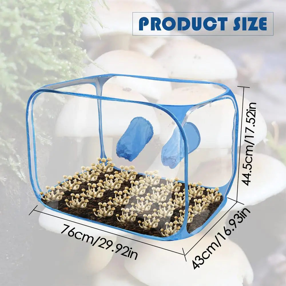 Mushroom Planting Bags Still Air Box For Mushroom Propagation Stations Tent Portable Foldable Transparent Visible Planting Box