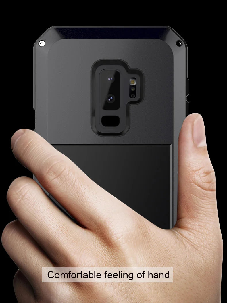 For Samsung Galaxy S24 S23 S22 S21 Ultra S10 S20 Plus Note 20 10 Luxury Armor Metal Heavy Duty Protection Case Shockproof Cover
