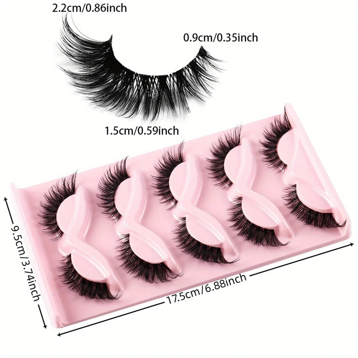15Pairs 3-Pack Cat eye Eyelashes 3D Natural False Lashes Fluffy Soft Cross Clear Band Lashes Manga Lashes Wispy Eyelash Makeup