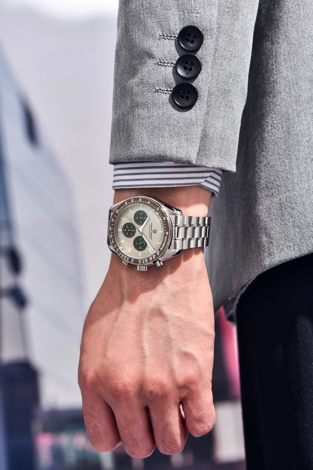 2026 New PAGANI DESIGN V6 Moon Men's Watcher Chronograph Quartz Watch Men Luxury AR Sapphire Ceramic Bezel Waterproof Luminous
