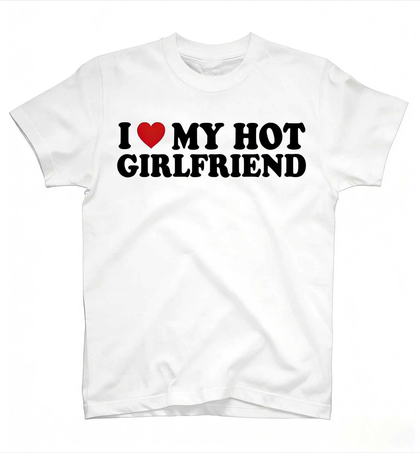 Funny Meme I Love My Girlfriend Printed T Shirt Men Casual Cotton Oversized Loose Streetwear Trend Vintage Summer Couple Shirt