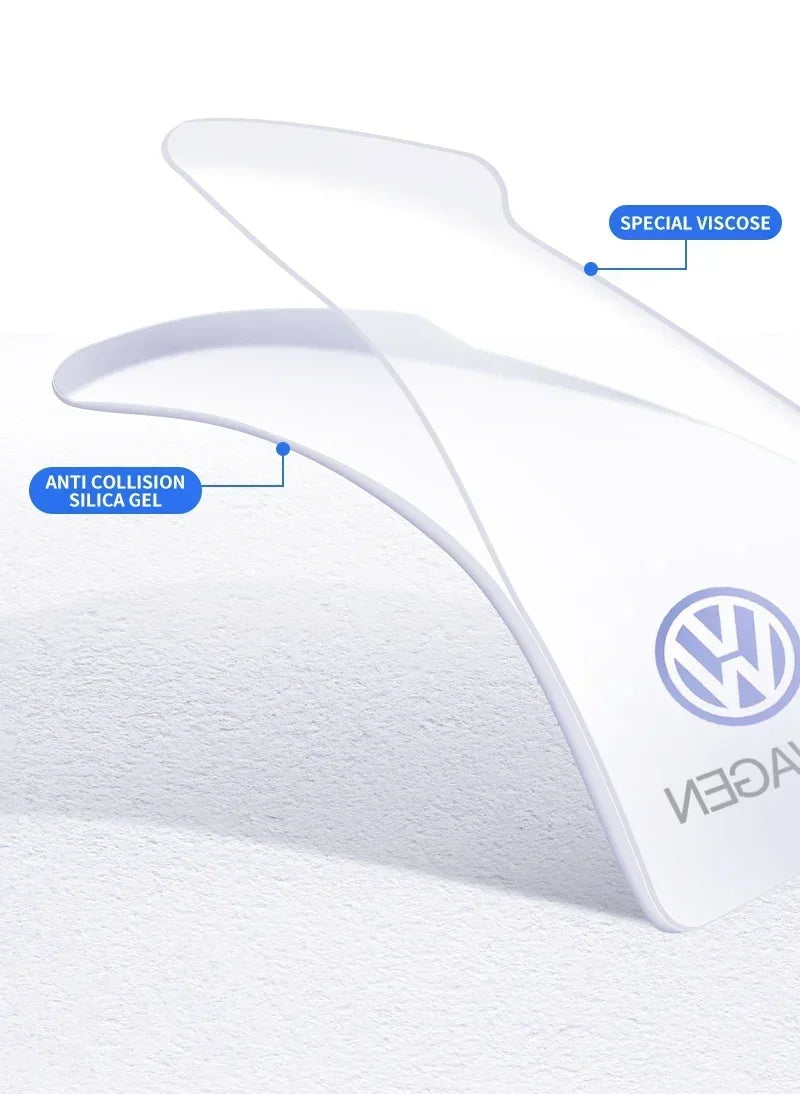 2PCS Transparent Car Door Corner Protector Covers Edge Guard Anti-Collision Scratch For Volkswagen Golf Polo TDI R32 MK4 GTI