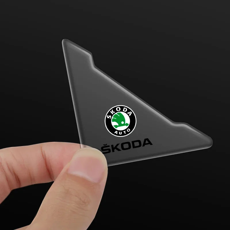 2pcs Car Door Corner Protection Sticker Anti-Collision Protector For Skoda Yeti VRIS Octavia a5 a7 Karoq Kamiq Fabia Kodiaq