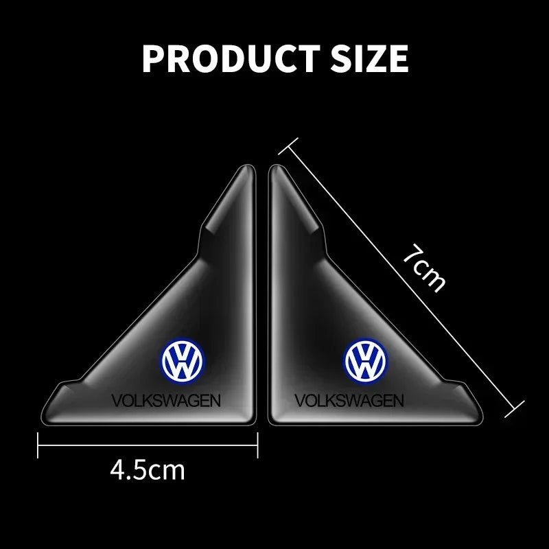 2PCS Transparent Car Door Corner Protector Covers Edge Guard Anti-Collision Scratch For Volkswagen Golf Polo TDI R32 MK4 GTI