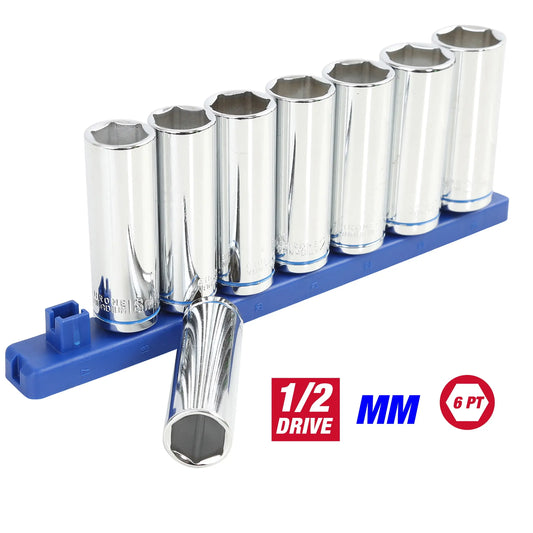 Hyper Tough 9-Piece,1/2-Inch Drive Deep Metric Socket Set, 5834