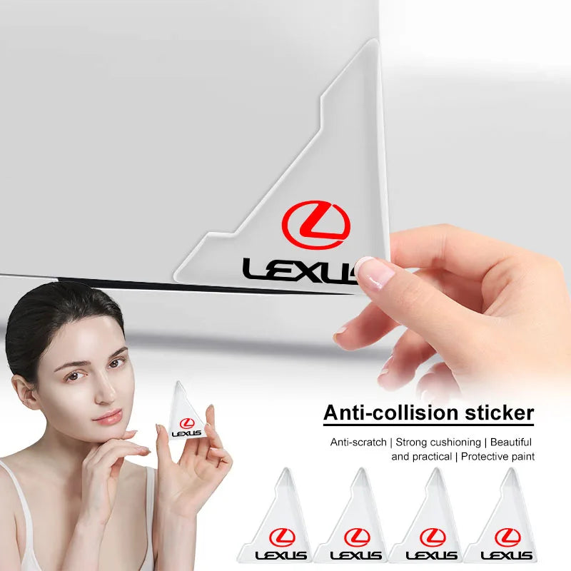 2pc Car Transparent Protective Cover Door Corner Cover Anti-collision Sticker For Lexus CT200H RX200T GX470 RX440H Auto Interior