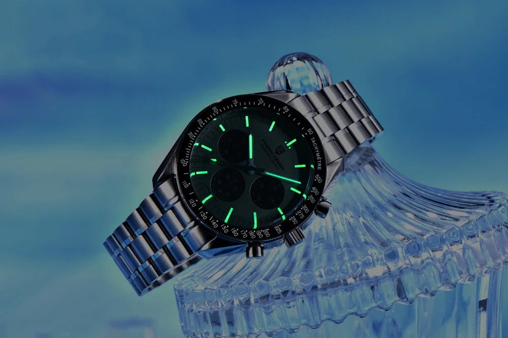 2026 New PAGANI DESIGN V6 Moon Men's Watcher Chronograph Quartz Watch Men Luxury AR Sapphire Ceramic Bezel Waterproof Luminous