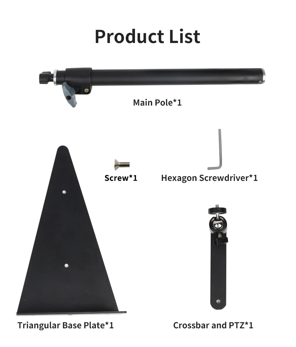 SH Triangle Projector Stand Suit For Bed Sofa Table Easy Use And Store For Ring Light,Video Shooting With Gooseneck