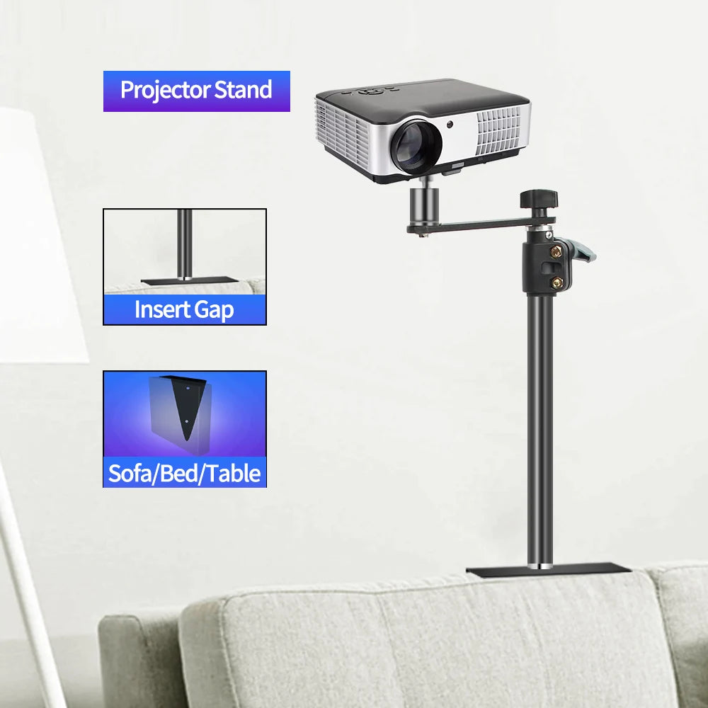 SH Triangle Projector Stand Suit For Bed Sofa Table Easy Use And Store For Ring Light,Video Shooting With Gooseneck