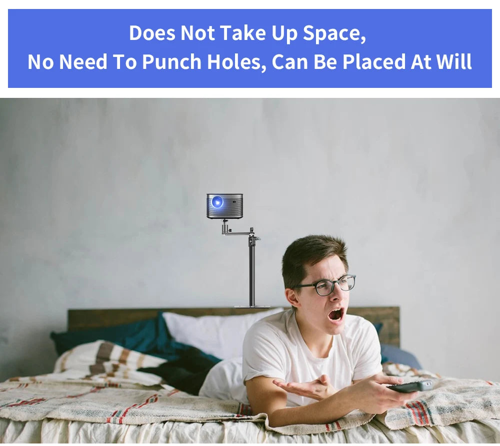 SH Triangle Projector Stand Suit For Bed Sofa Table Easy Use And Store For Ring Light,Video Shooting With Gooseneck