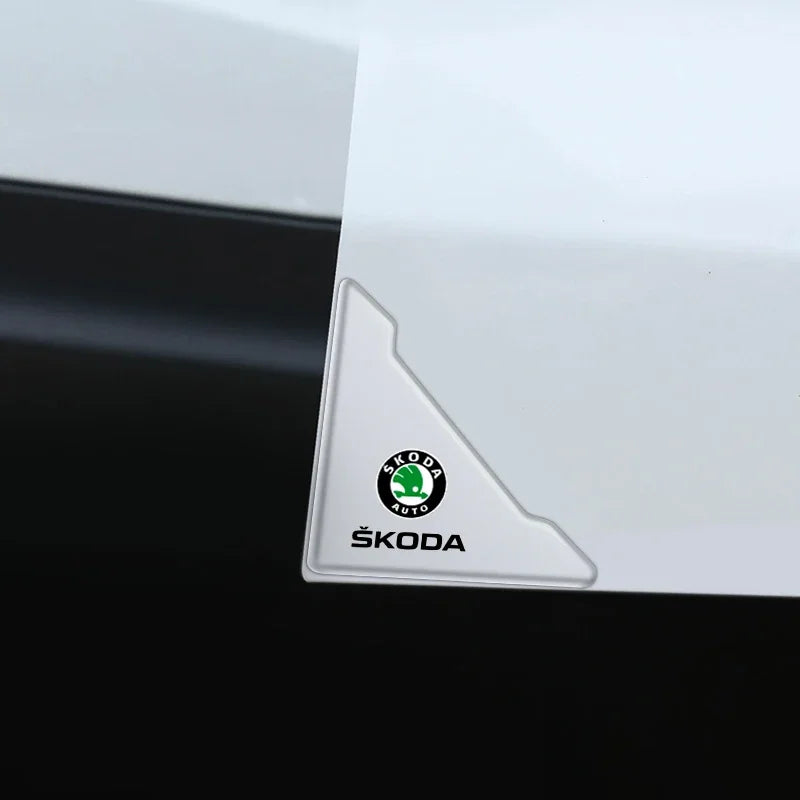 2pcs Car Door Corner Protection Sticker Anti-Collision Protector For Skoda Yeti VRIS Octavia a5 a7 Karoq Kamiq Fabia Kodiaq
