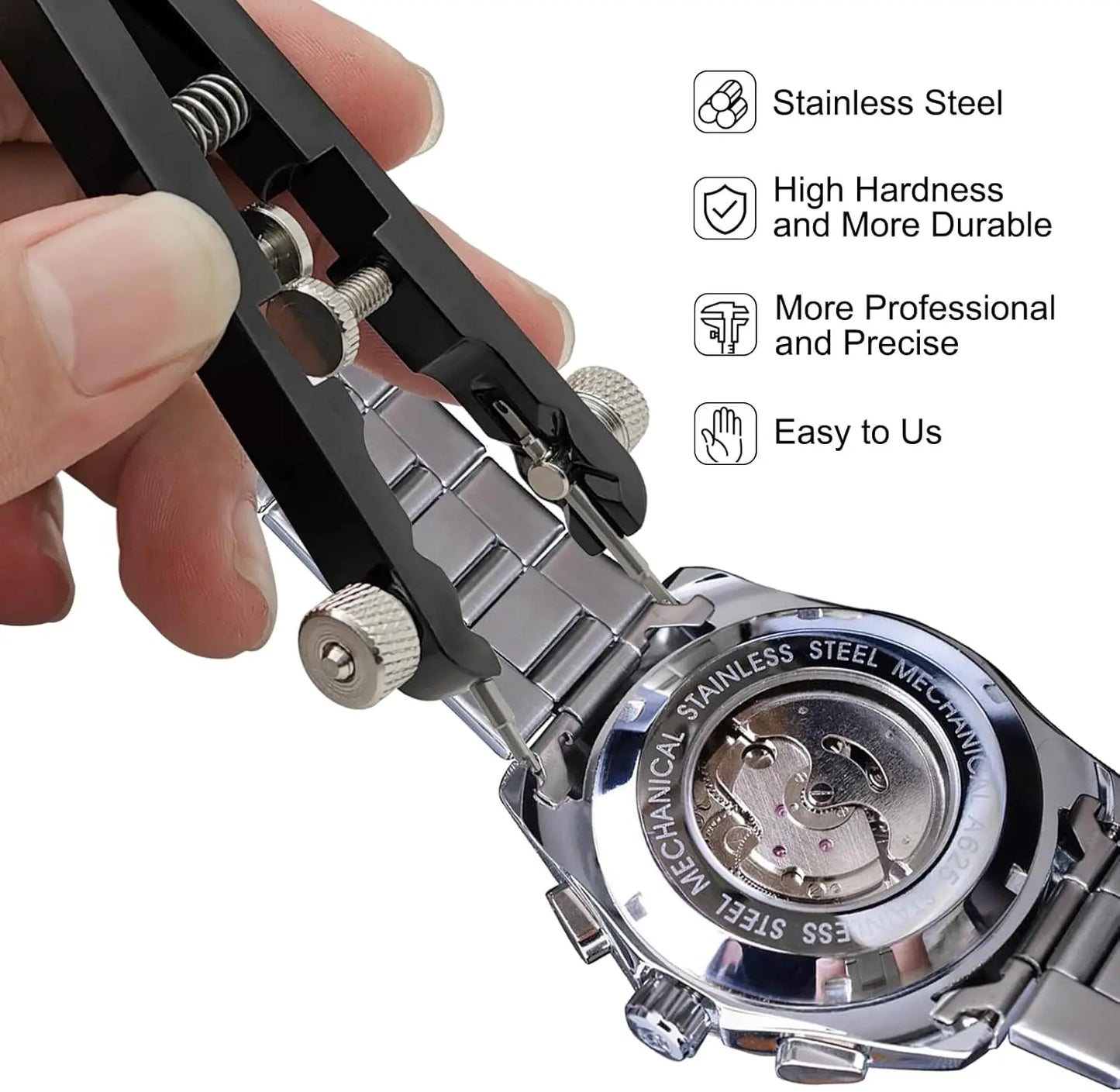 Watch Spring Bar Plier Tool Set Watchband Pliers with 10 Pins Watch Wrist Ban Repair Remove Tool Spring Plier Tweezer