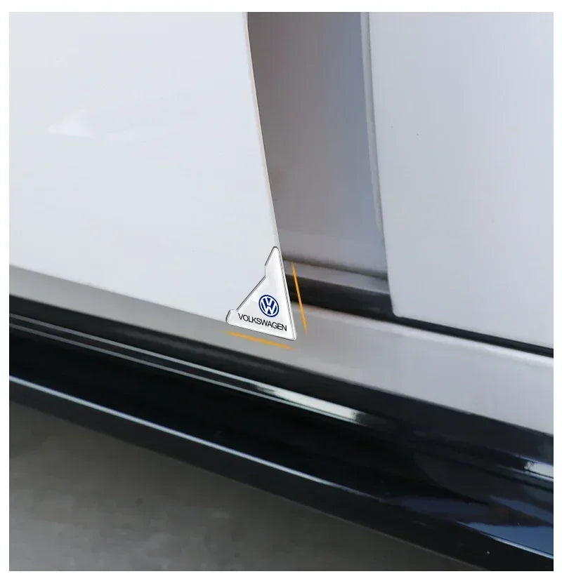 2PCS Transparent Car Door Corner Protector Covers Edge Guard Anti-Collision Scratch For Volkswagen Golf Polo TDI R32 MK4 GTI