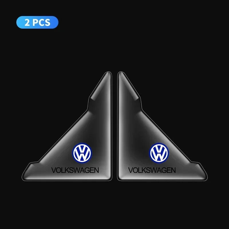2PCS Transparent Car Door Corner Protector Covers Edge Guard Anti-Collision Scratch For Volkswagen Golf Polo TDI R32 MK4 GTI