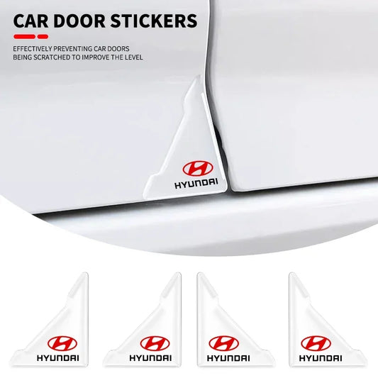 2PCS Transparent Car Door Corner Anti-collision Covers Stickers For Hyundai Tucson Solaris I30 Creta Ix35 I40 IX20 Veloster