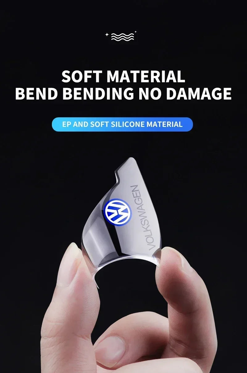 2PCS Transparent Car Door Corner Protector Covers Edge Guard Anti-Collision Scratch For Volkswagen Golf Polo TDI R32 MK4 GTI