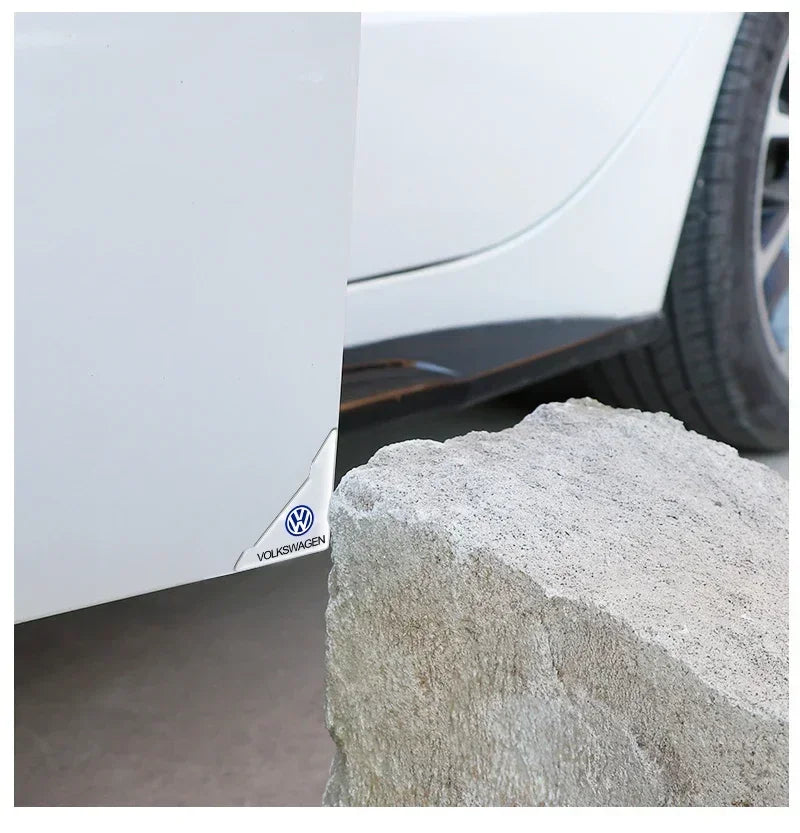 2PCS Transparent Car Door Corner Protector Covers Edge Guard Anti-Collision Scratch For Volkswagen Golf Polo TDI R32 MK4 GTI