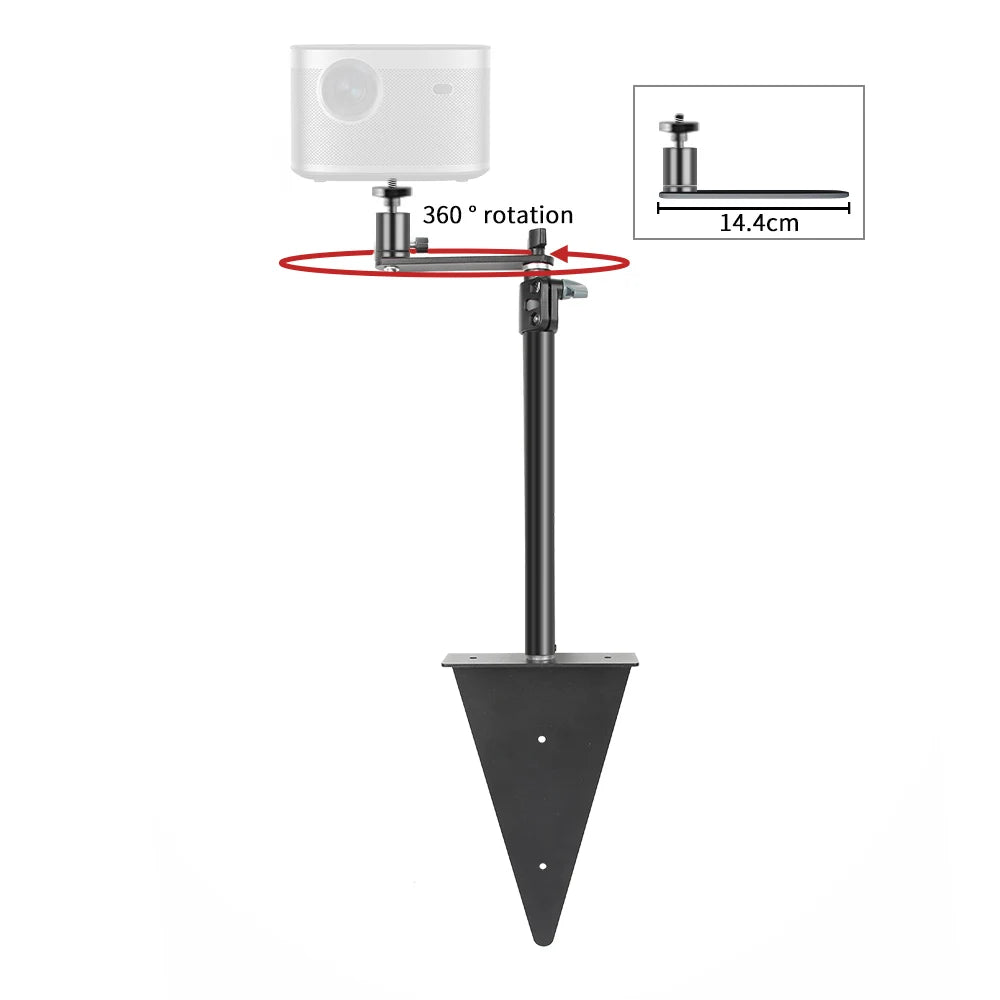 SH Triangle Projector Stand Suit For Bed Sofa Table Easy Use And Store For Ring Light,Video Shooting With Gooseneck