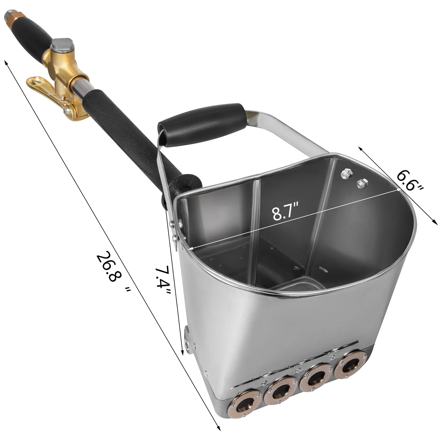 SucceBuy Spray Gun for Painting Walls Ceilings Cement Mortar Sprayer Plaster Hopper Gun 4 Jet Hopper Ladle Construction Tool