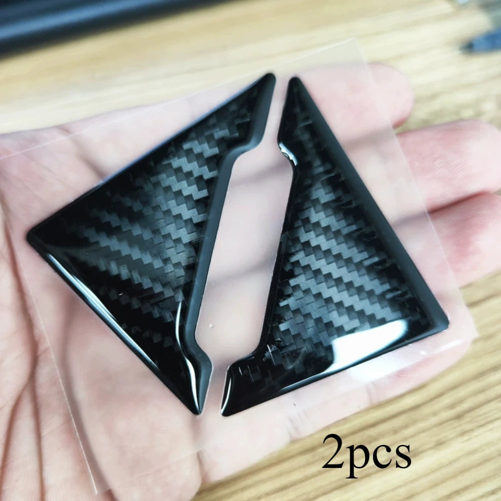 2pcs Car Door Corner Anti-Collision Protector Cover Carbon Fiber Door Corner Silicone Anti-Scratch Anti-bump Protection Stickers