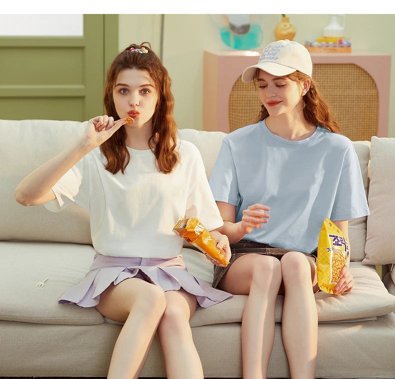 Funny Meme I Love My Girlfriend Printed T Shirt Men Casual Cotton Oversized Loose Streetwear Trend Vintage Summer Couple Shirt