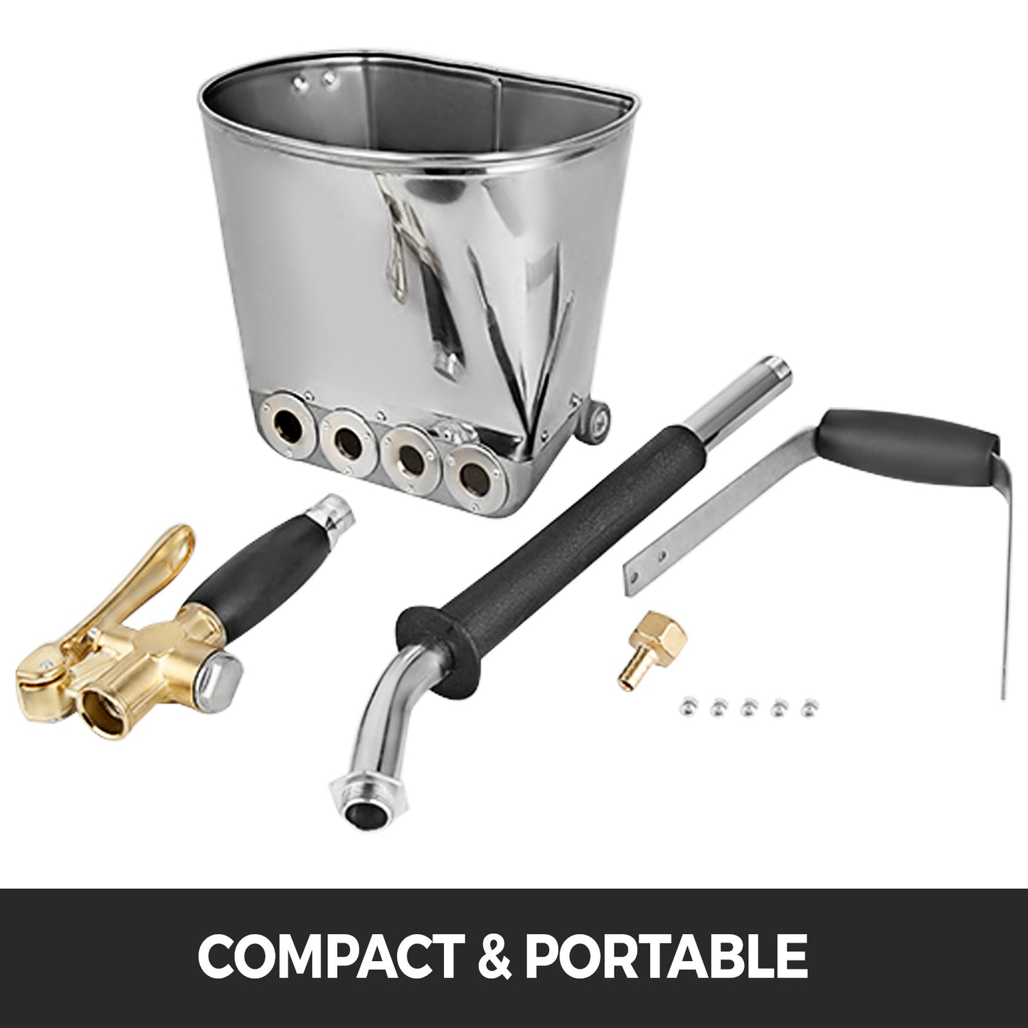 SucceBuy Spray Gun for Painting Walls Ceilings Cement Mortar Sprayer Plaster Hopper Gun 4 Jet Hopper Ladle Construction Tool