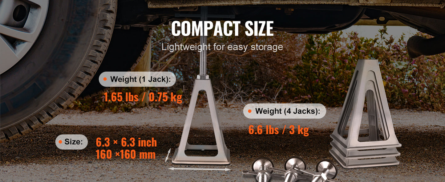 SucceBuy RV Stabilizer Jacks, 4 Pack Aluminum RV Leveling Jacks, Per Jack 6000 Lbs , RV Stack Jacks for RV Travel Trailer Camper